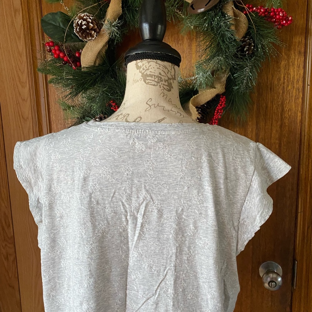 Embroidered Flutter Tee - image 6